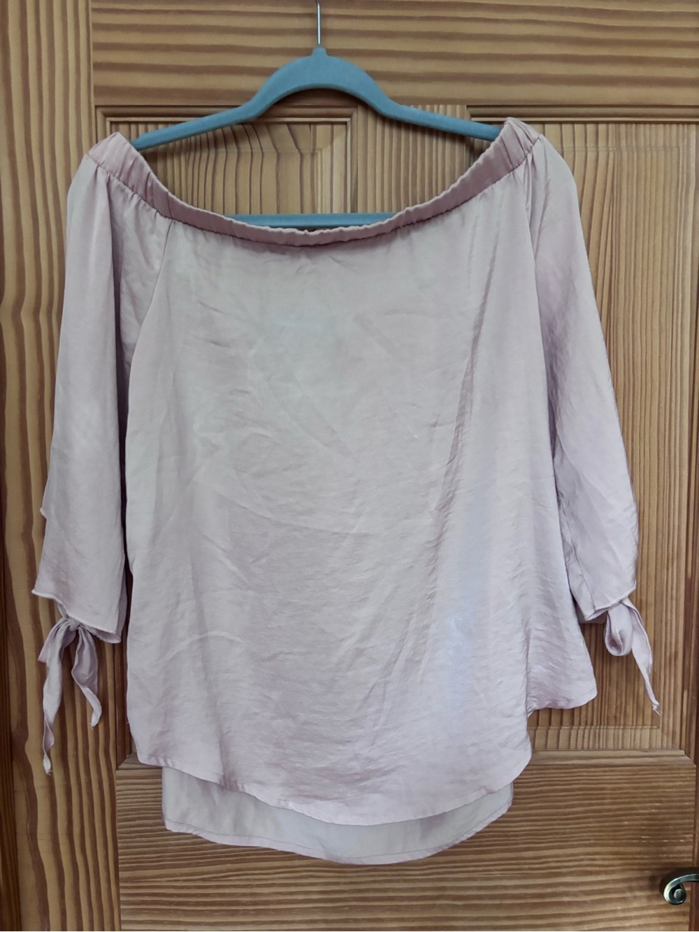 Apt. 9 Blush Off-Shoulder Blouse with bow sleeves